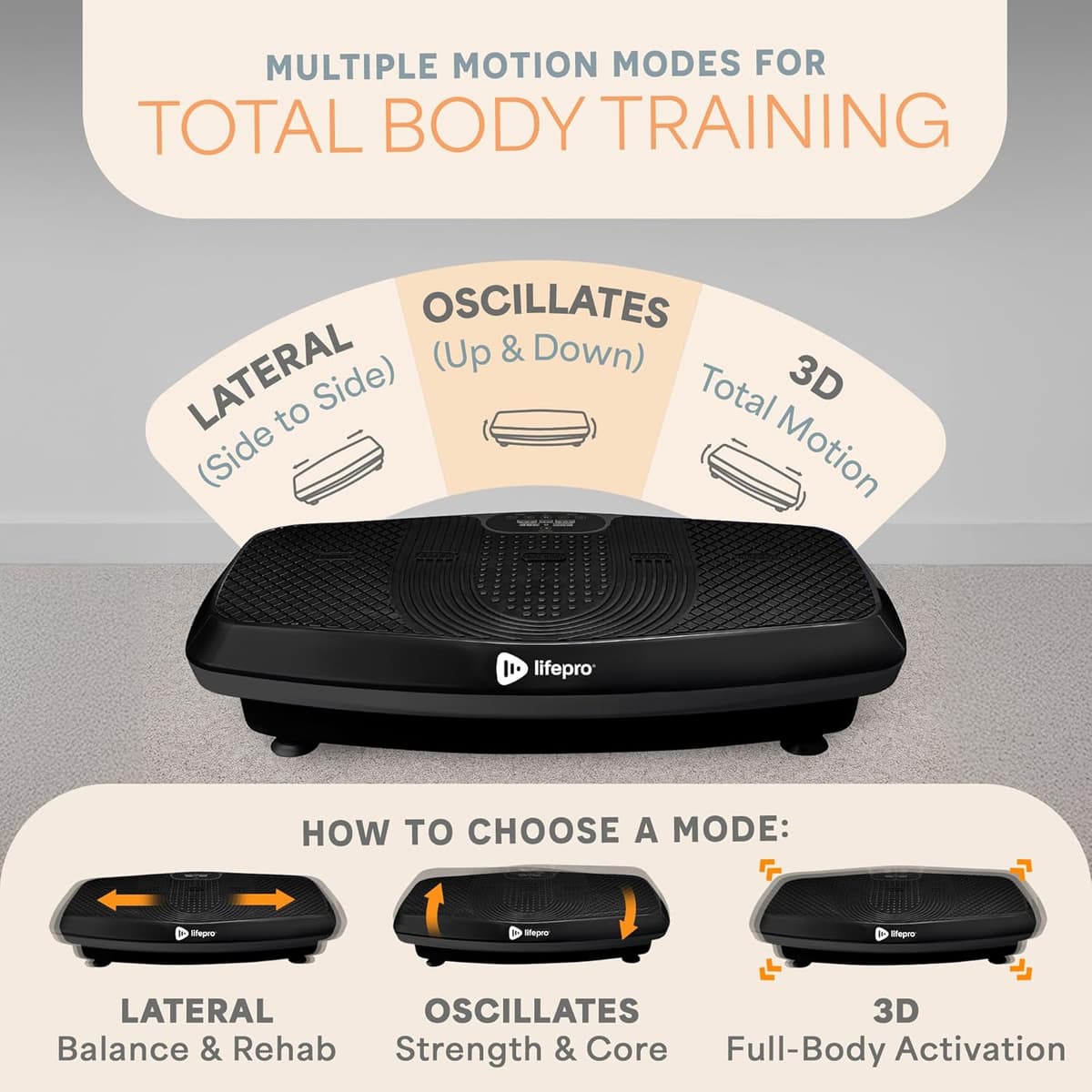 LifePro Hovert 3D Vibration Plate Machine